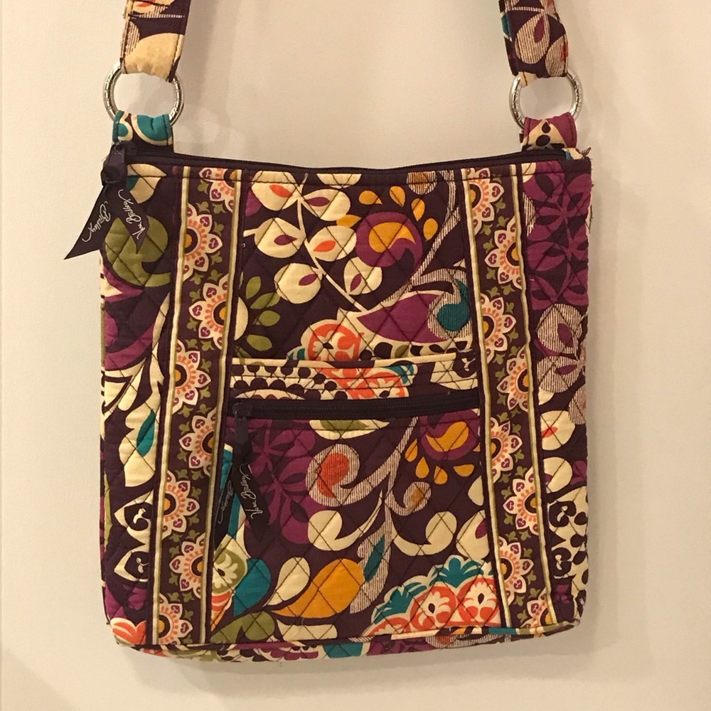 Vera Bradley plum crazy Hipster crossbody bag